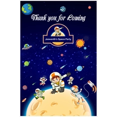 Space Explorers Theme Thank You Card